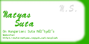 matyas suta business card